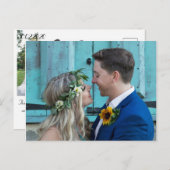 Bruiloft Briefkaart met 2 foto's (Voorkant / Achterkant)