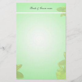 bruiloft briefpapier.gele tulpbloemen briefpapier