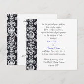 bruiloft, brude's ouders uitnodiging. kaart (Voorkant / Achterkant)