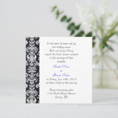 bruiloft, brude's ouders uitnodiging. kaart (Staand voorkant)