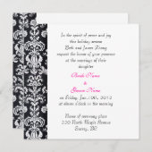 bruiloft, brude's ouders uitnodiging. kaart (Voorkant / Achterkant)