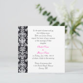 bruiloft, brude's ouders uitnodiging. kaart (Staand voorkant)