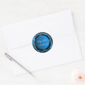 Bruiloft bruid bruidegom blauwe Sticker Folie (Envelop)