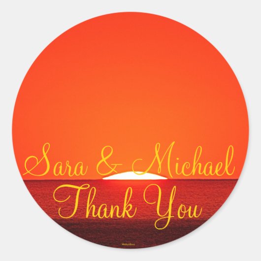 Bruiloft bruid bruidegom dank u label (Voorkant)