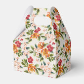 Bruiloft bruid bruidegom Elegant  Chic Floral Bedankdoosjes (Achterkant)