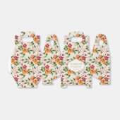 Bruiloft bruid bruidegom Elegant  Chic Floral Bedankdoosjes (Uitgevouwen)