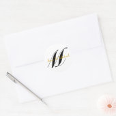 Bruiloft bruid bruidegom namen Monogram L Sticker  (Envelop)