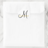 Bruiloft bruid bruidegom namen Monogram Sticker Go (Tas)