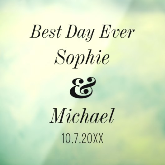 Bruiloft bruid bruidegom Passen getrouwd Raamsticker (Vel 3)