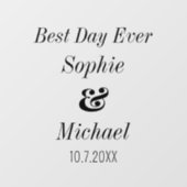 Bruiloft bruid bruidegom Passen getrouwd Raamsticker (Vel)