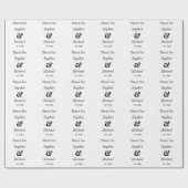 Bruiloft bruid bruidegom zwart wit inpakpapier (Vlak)