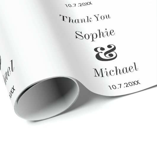 Bruiloft bruid bruidegom zwart wit inpakpapier (Rol Hoek)