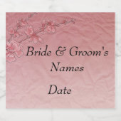 Bruiloft bruid & bruidegom's Wijnfles Etiketten (Enkel label)