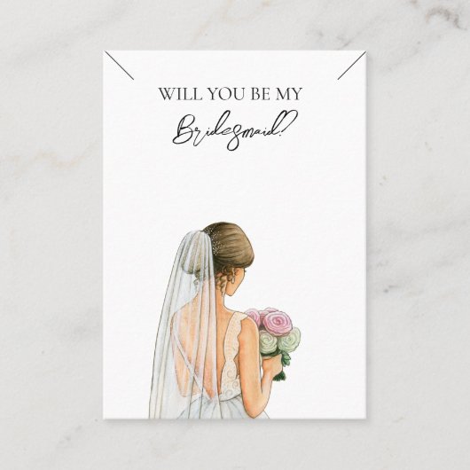 Bruiloft bruid bruidsmeisje Ketting Display Kaart Visitekaartje (Voorkant)