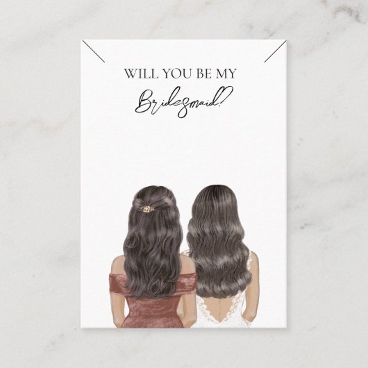 Bruiloft bruid bruidsmeisje Ketting Display Kaart Visitekaartje (Voorkant)