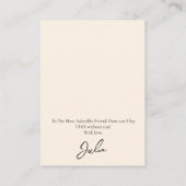 Bruiloft bruid bruidsmeisje Ketting Display Kaart Visitekaartje (Achterkant)