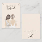 Bruiloft bruid bruidsmeisje Ketting Display Kaart Visitekaartje (Voorkant / Achterkant)