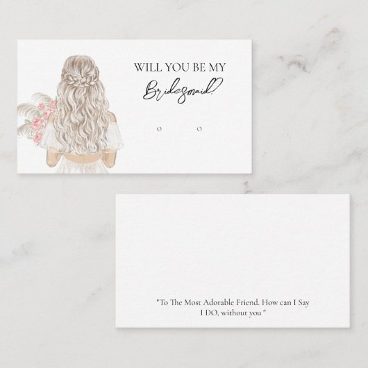 Bruiloft bruid bruidsmeisje oorbel display Kaart Visitekaartje (Voorkant / Achterkant)