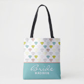 Bruiloft bruid diamant chique modern gepersonalise tote bag (Voorkant)