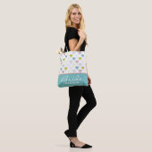 Bruiloft bruid diamant chique modern gepersonalise tote bag (Op model)