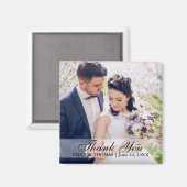 Bruiloft bruid en bruidegom foto magneet S W (Voorkant / Achterkant)