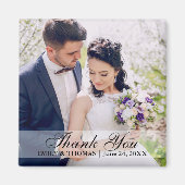 Bruiloft bruid en bruidegom foto magneet S W (Voorkant)