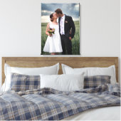 Bruiloft bruid en bruidegom foto met details Canva Canvas Afdruk (Insitu (Slaapkamer))