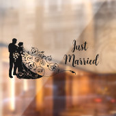 Bruiloft bruid en bruidegom net getrouwd auto suv raamsticker (Vel 2)