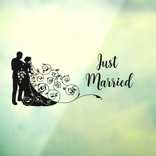 Bruiloft bruid en bruidegom net getrouwd auto suv raamsticker (Vel 3)