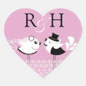 Bruiloft bruid en bruidegom vogels Stickers (Voorkant)