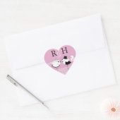 Bruiloft bruid en bruidegom vogels Stickers (Envelop)
