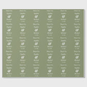 Bruiloft bruid groen wit inpakpapier (Vlak)