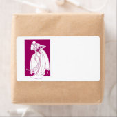 Bruiloft - bruid met boeket etiket (Insitu)