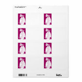 Bruiloft - bruid met boeket etiket (Full Sheet)