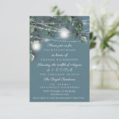 Bruiloft bruid verlichting potten rustiek blauw gr kaart (Staand voorkant)