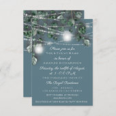 Bruiloft bruid verlichting potten rustiek blauw gr kaart (Voorkant / Achterkant)