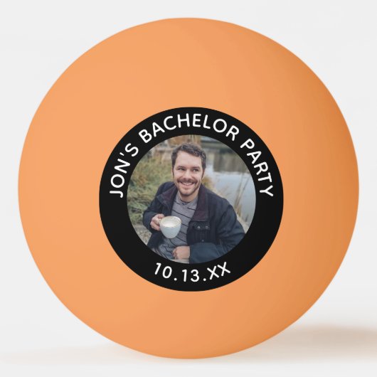 Bruiloft Bruidegom Foto Pingpongbal (Voorkant)
