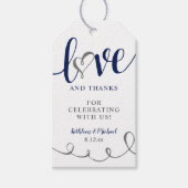 Bruiloft bruids gunst liefde moderne plezier marin cadeaulabel (Voorkant)