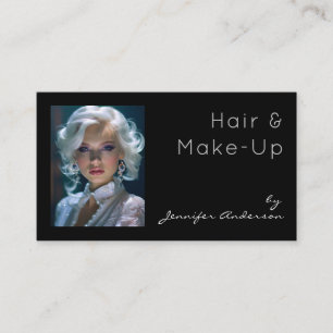 Bruiloft bruids haar stylist make-up cosmetoloog visitekaartje