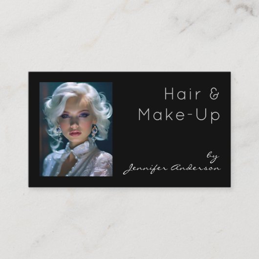 Bruiloft bruids haar stylist make-up cosmetoloog visitekaartje (Voorkant)