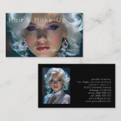 Bruiloft bruids haar stylist make-up cosmetoloog visitekaartje (Voorkant / Achterkant)