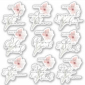 Bruiloft bruids partij entourage gepersonaliseerde sticker (Voorkant)