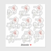 Bruiloft bruids partij gepersonaliseerde titel Sti Sticker (Vel)