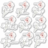 Bruiloft bruids partij gepersonaliseerde titel Sti Sticker (Voorkant)