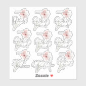 Bruiloft bruids partij gepersonaliseerde titel sticker (Vel)