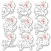 Bruiloft bruids partij gepersonaliseerde titel sticker (Voorkant)