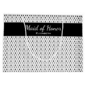 Bruiloft Bruids Party Custom Classic Zwart & Wit Groot Cadeauzakje (Achterkant)