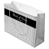 Bruiloft Bruids Party Custom Classic Zwart & Wit Groot Cadeauzakje (Achterkant Gekanteld)