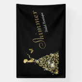 Bruiloft Bruids Vlinder Jurk Boutique Business Spandoek (Verticaal)