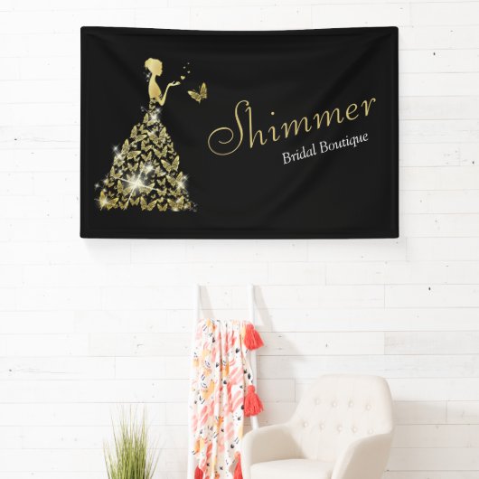 Bruiloft Bruids Vlinder Jurk Boutique Business Spandoek (Insitu)